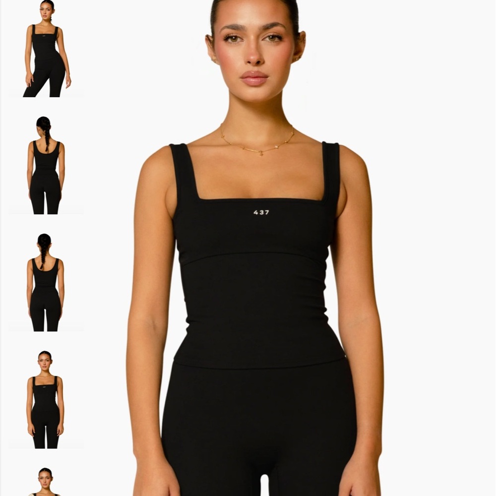 437 Square Tank in Black